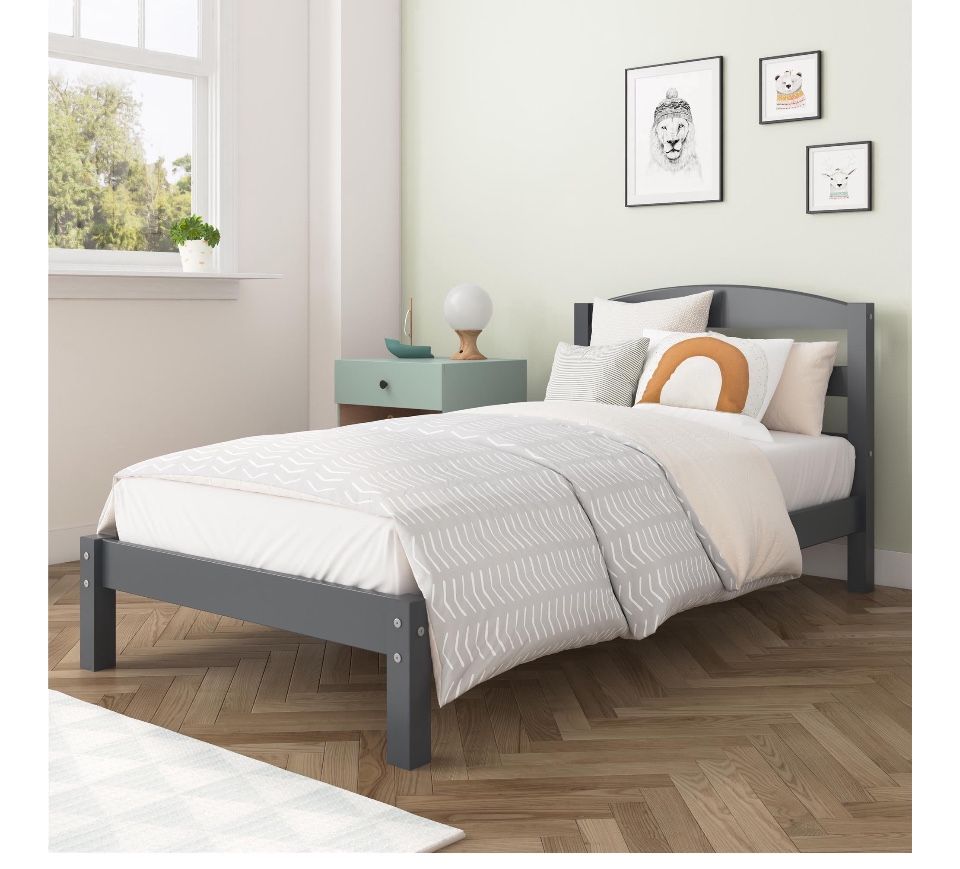 Twin Size Bed Wood Platform