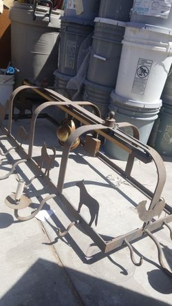 Kitchen lamp with pot hangers