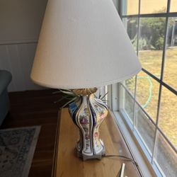 Vintage Enamel Metal Lamp