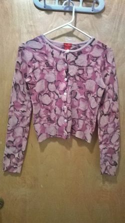 Angora & Lambswool Mix Cropped Cardigan, Size XS