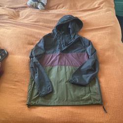 RVCA Windbreaker Rain Jacket Mens Size Small