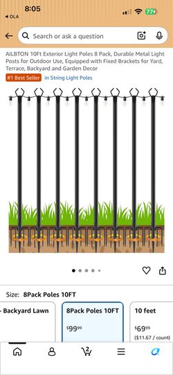 10 ft outdoor light poles
