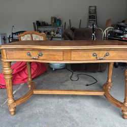 Solid Wood 2 Drawer Desk