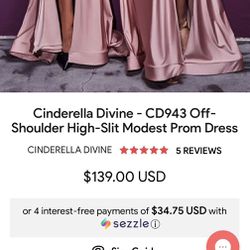 Cinderella Devine Prom Dress Size 6