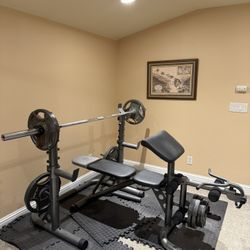 Gold’s Gym Bench press Set With Weights