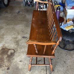 Solid wood birch  bench excellent condition.