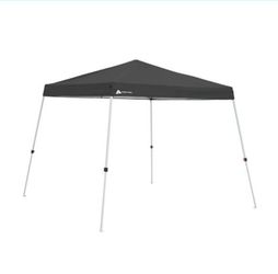 Ozark Trail 10 ft x 10 ft Instant Slant Leg Pop-Up Outdoor Canopy, Black