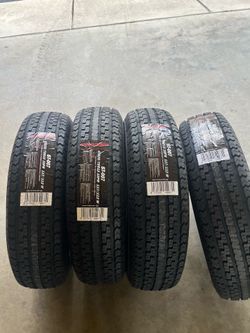 Set of 4 Brand New ST225/75/15 Trailer Tires 10 ply