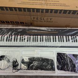 88 key keyboard piano with semi weighted keys full size digital brand fesley