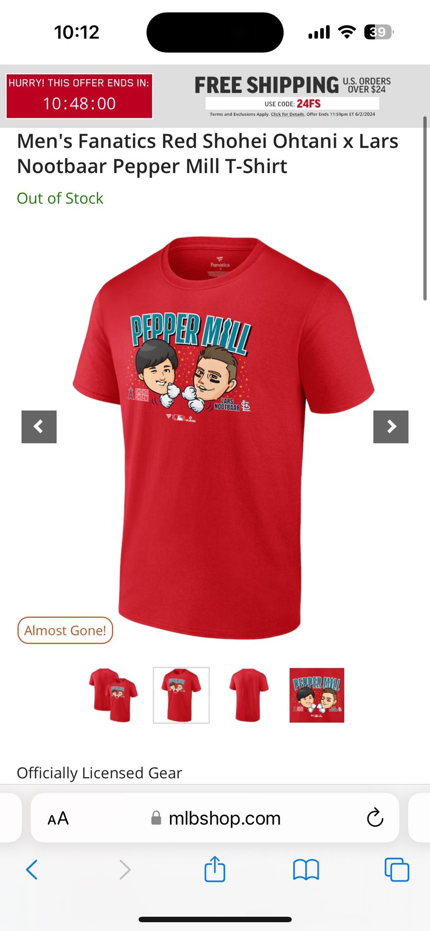 Fanatics Shohei Ohtani x Lars Nootbaar Pepper Mill T Shirt
