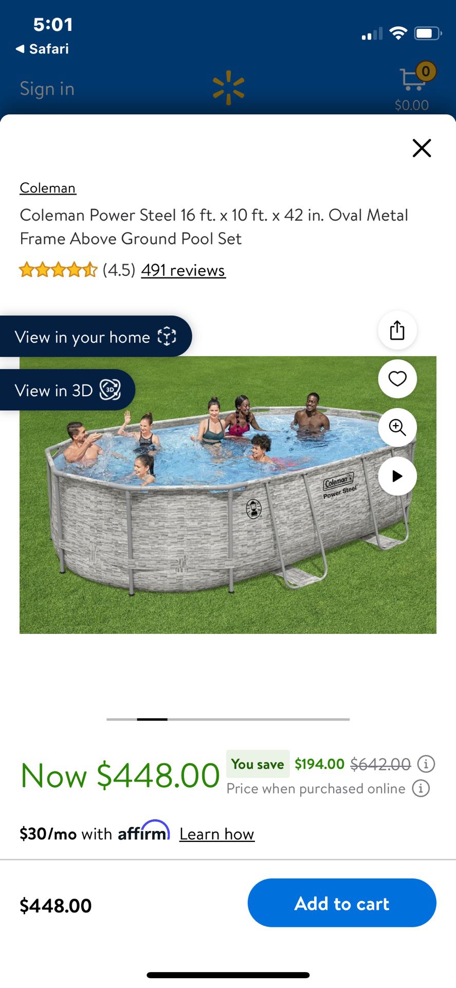 Coleman 16’x10’x42” Pool. With Upgraded Pump/filter And Media 