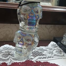 Crystal Skull Candle Holders And Bookends