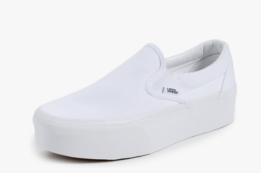 SIZE 9 WHITE Vans Classic Slip-On Stackform