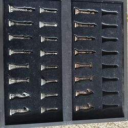Retro Metal Chess Set for Adults and Kids