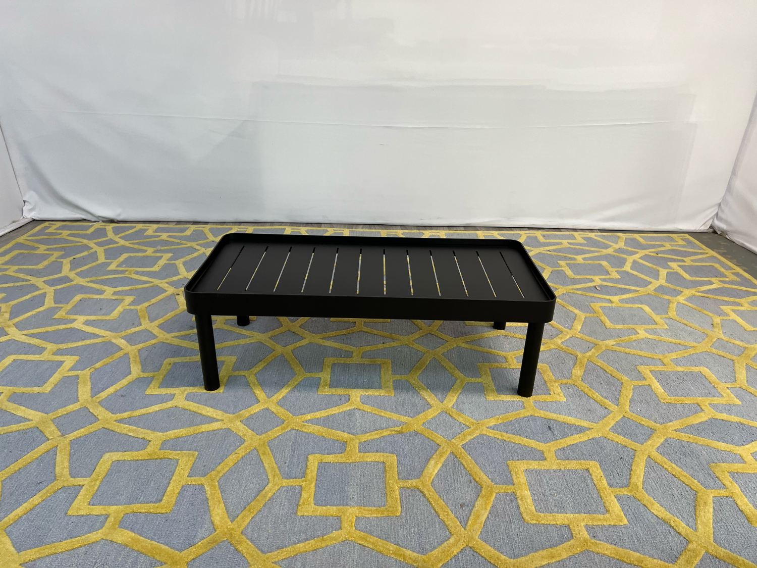 ( Delivery Available ) Burrow The Relay Outdoor Black Coffee Table