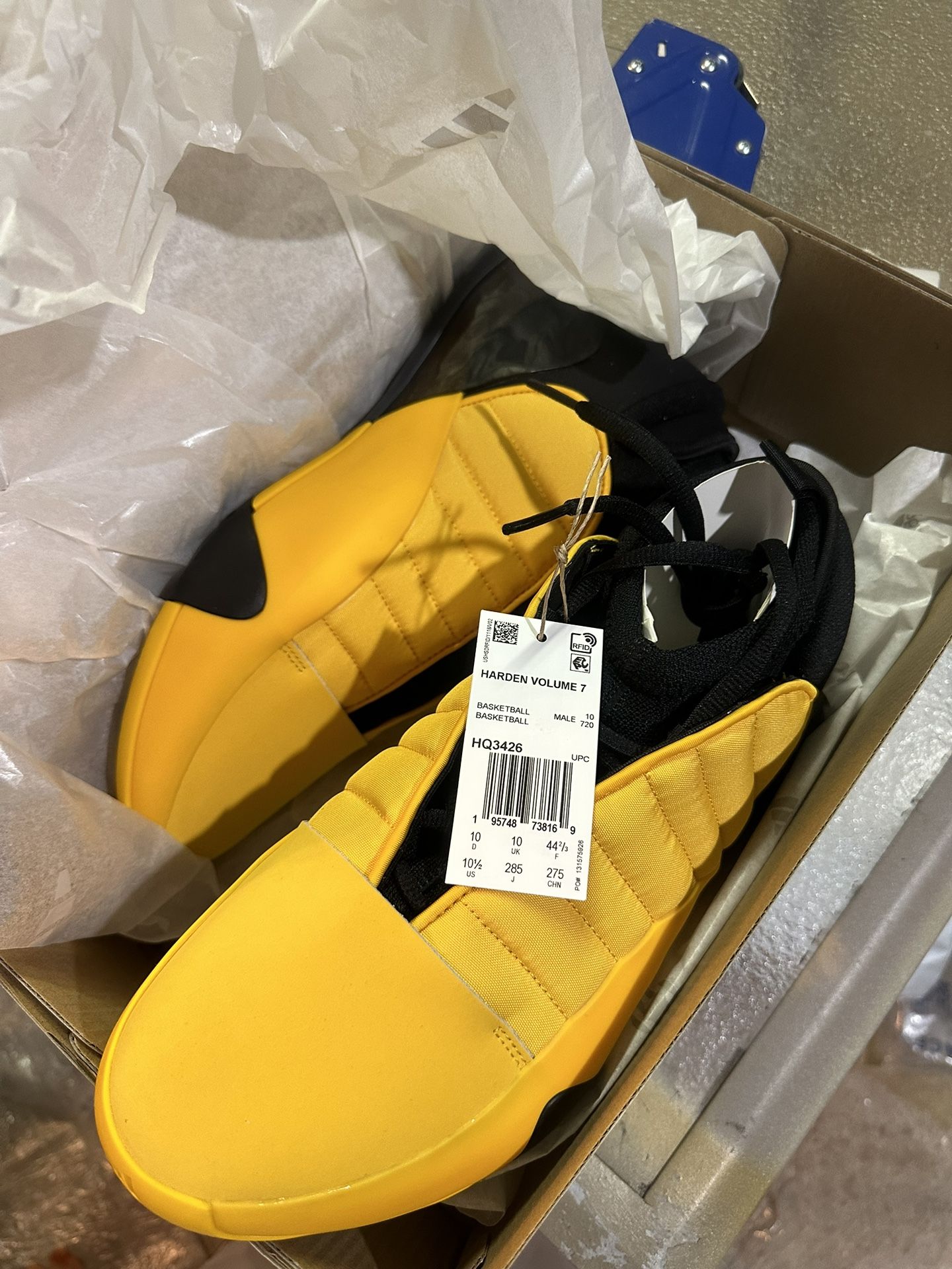 adidas Harden Vol.7 Crew Yellow Black Men Basketball Shoes