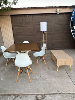 Dining table with chairs living room set