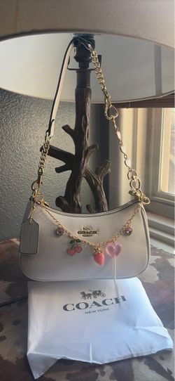 Coach Shoulder Bag with Charm Chain
