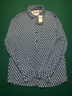 English Laundry Sailing Boat Navy Dress Shirt 