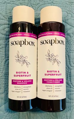 Soapbox Biotin & Superfruit Shampoo & Conditioner