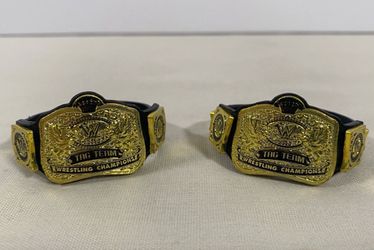 WWE Smackdown Tag Team Title Championship Belt Set Of 2 Mattel Elite Modern era