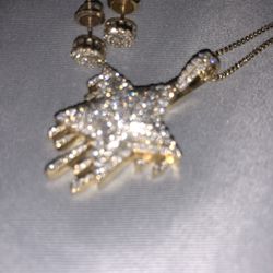 Diamond Chain And Earrings