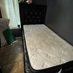 Bed With LED Head Board 