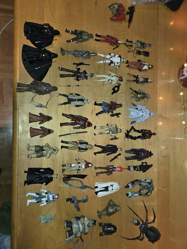 Star Wars Action Figure Lot, Multiple Eras.