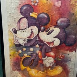 Framed Mickey & Minnie Puzzle