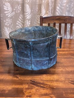 18th century French Antique Copper Vessel with Handles