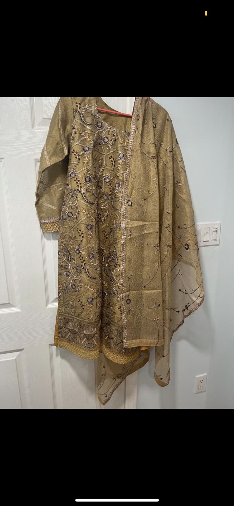 Yellow Dress Fully Embroidered