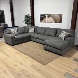 Gray 3-Piece Sectional Sofa