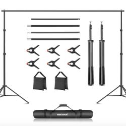 Neewer Photo Studio Backdrop Support System, 10ft/3m Wide 6.6ft