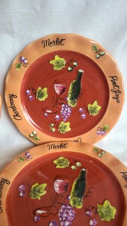 Set of 8 Beautiful Vino Snack Plates. Plates are 5 1/2". New Never Been Used.

P/U YUCAIPA