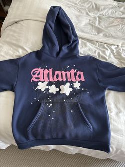 Sp5der Atlanta Navy Blue Hoodie