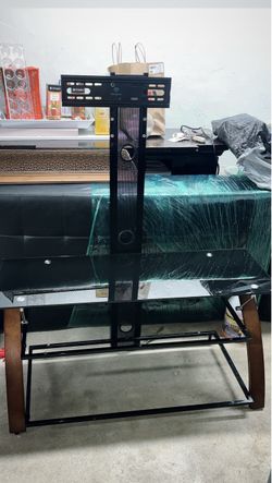 Glass TV Stand with Mount