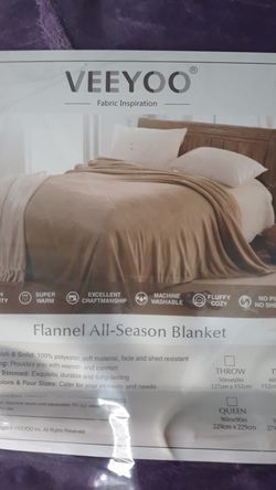 VeeYoo All Season Blanket (Flannel) Twin size, Purple in color