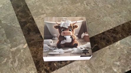 Pickforu Cute Cow Bathroom Jigsaw Puzzle