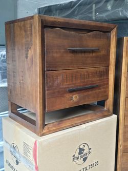 Solid Wood Nightstand & Chest