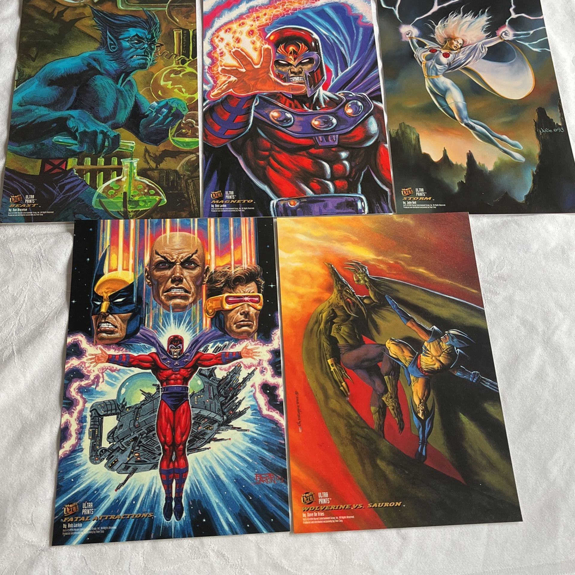 1994 Fleet Ultra X-Men Prints 6.5x10