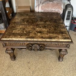 Marble And Wood Table 