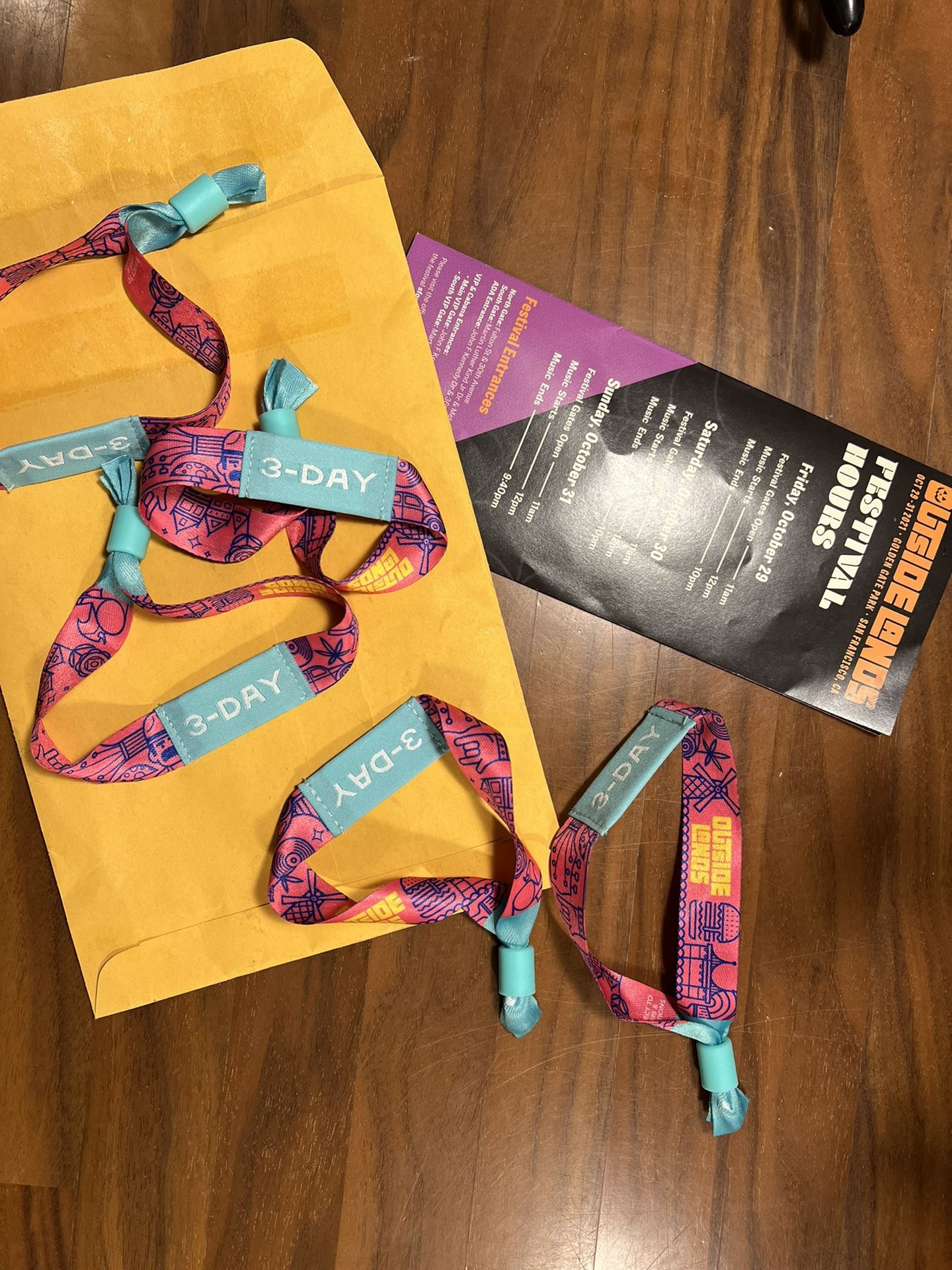 3-Day Wristband Pass Ticket 2021 Outside Lands 1 Left!