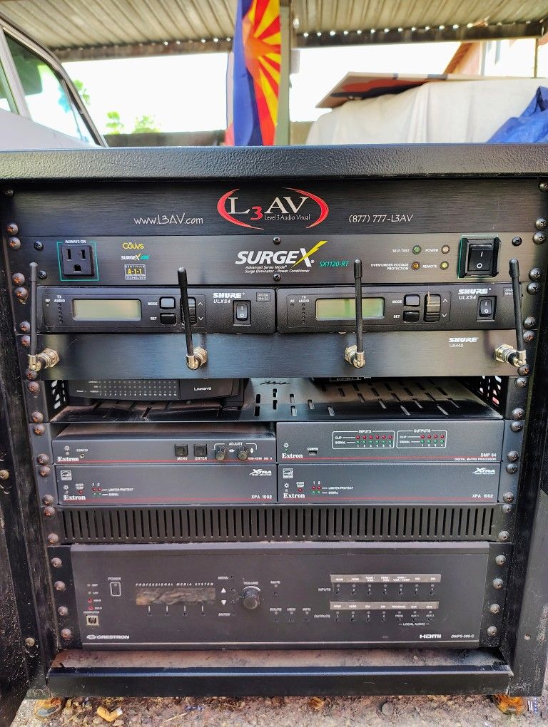 Pro AV Rack Setup – Shure, Extron, Crestron, NewTek TriCaster