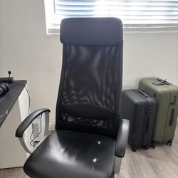 IKEA Markus Chair Black Leather Works Great 