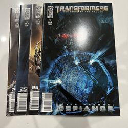 TRANSFORMERS, Revenge of the Fallen : Defiance #s 1, 2, 3 , 4, IDW 2008 SERIES, NM