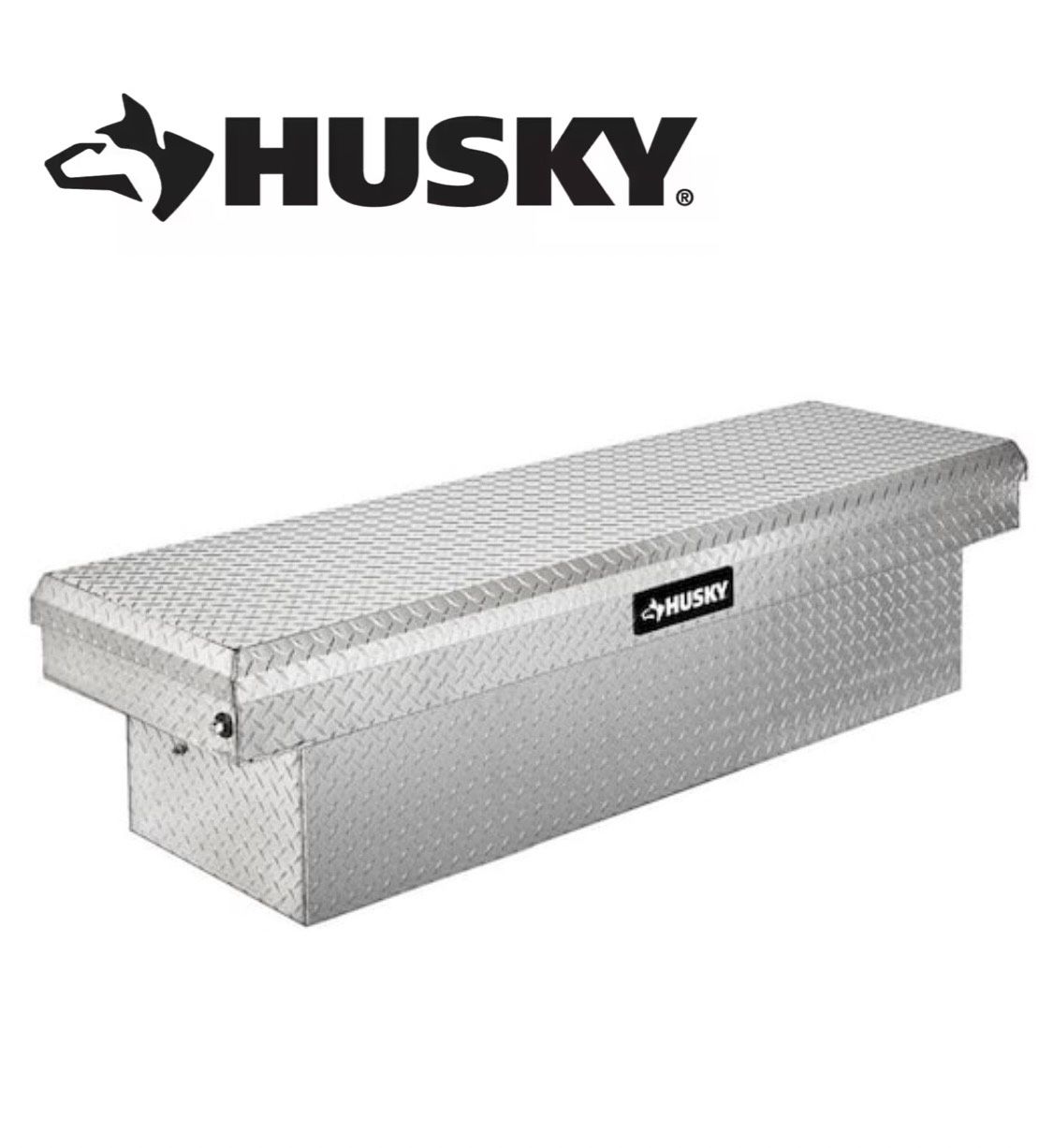 Husky 71.36 in. Diamond Plate Aluminum Full Size Crossbed Truck Tool Box