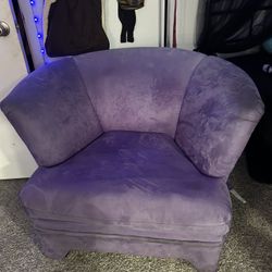 purple velvet chair/ couch