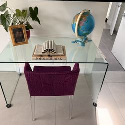 GLASS DESK OR ENTRY TABLE