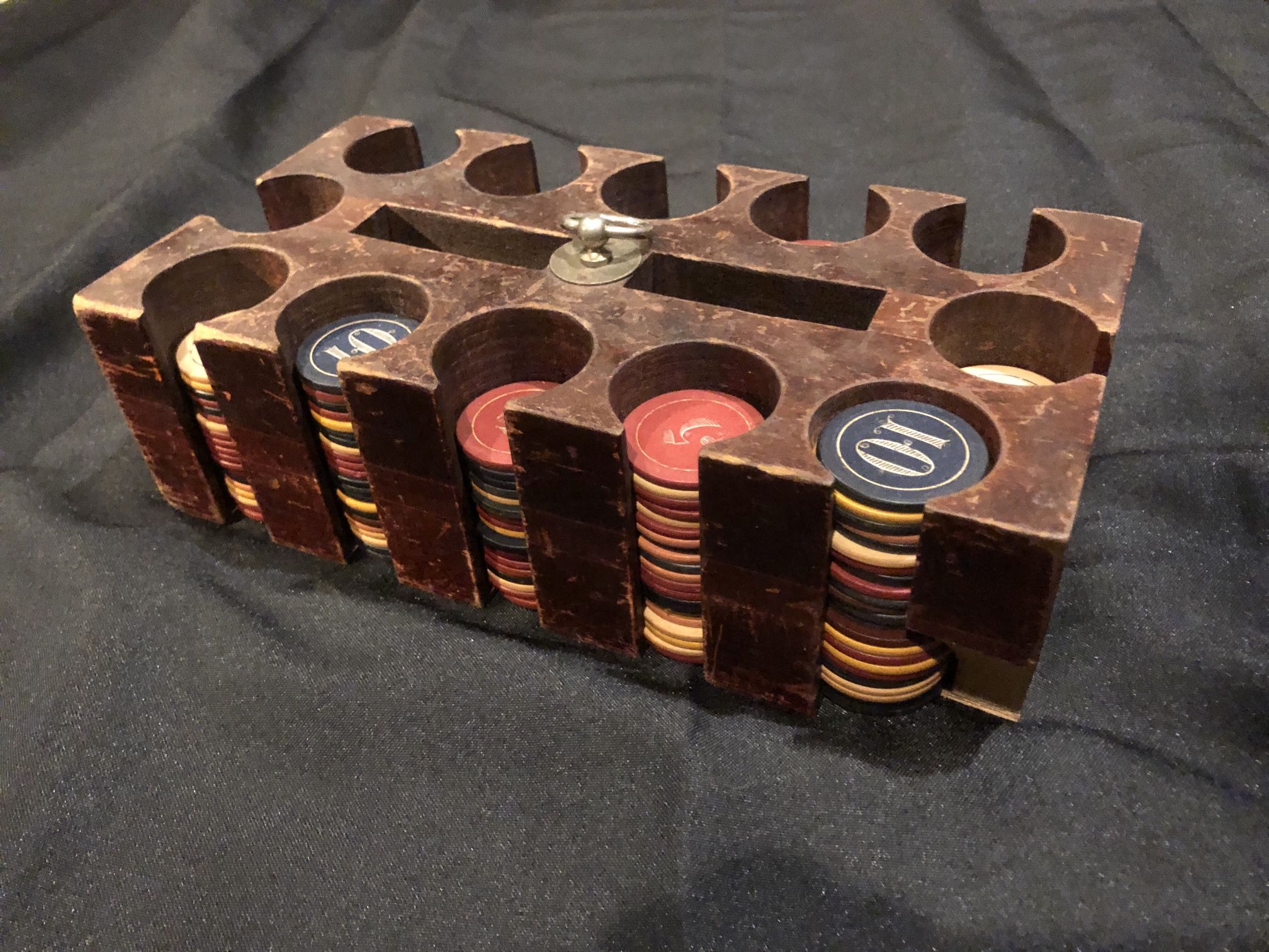 Antique Poker Chip Set