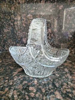 Czech Bohemian Chrystal Fruit Vase